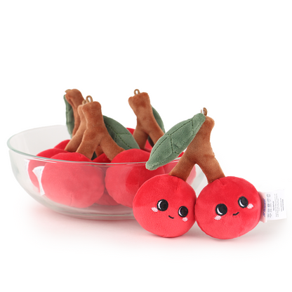 MEEKA HOUSE Fruit & Vegetable Park Collection Cherry Plush Toy for Infants, Toddlers, Kids