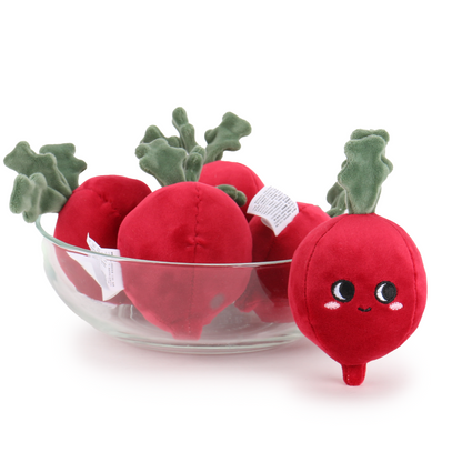 MEEKA HOUSE Fruit & Vegetable Park Collection Red radish Plush Toy for Infants, Toddlers, Kids