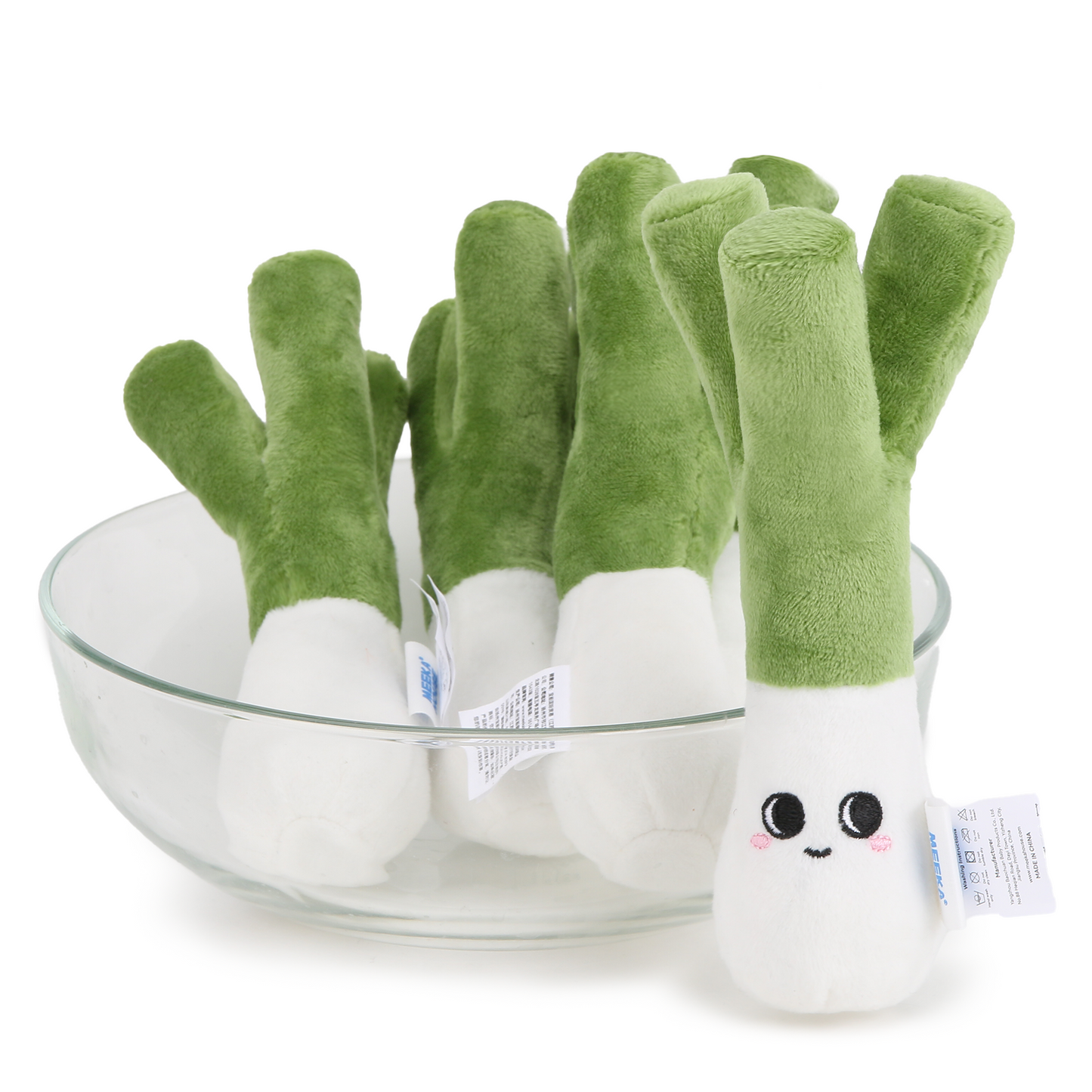 MEEKA HOUSE Fruit & Vegetable Park Collection Green onion Plush Toy for Infants, Toddlers, Kids