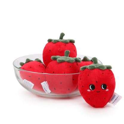 MEEKA HOUSE Fruit & Vegetable Park Collection Strawberry Plush Toy for Infants, Toddlers, Kids