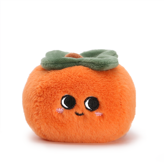 MEEKA HOUSE Fruit & Vegetable Park Collection Persimmon Plush Toy for Infants, Toddlers, Kids